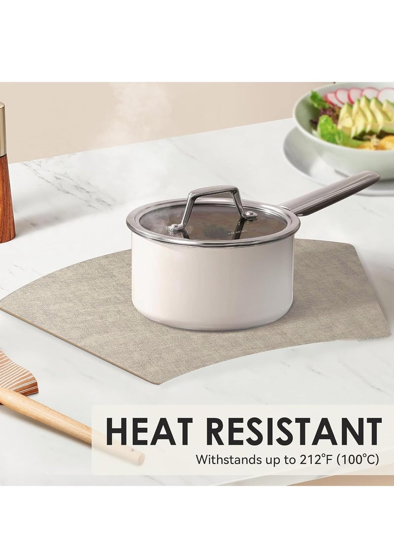 Vinyl Placemats Set of 4, Heat Resistant Waterproof Oilproof, Wipeable Anti-Slip Faux Leather Table Mats, Durable Dining Placemats for Kitchen, Dining Room, Party, Outdoor Use, Easy-Clean Vinyl Table Mats for Home Decor.