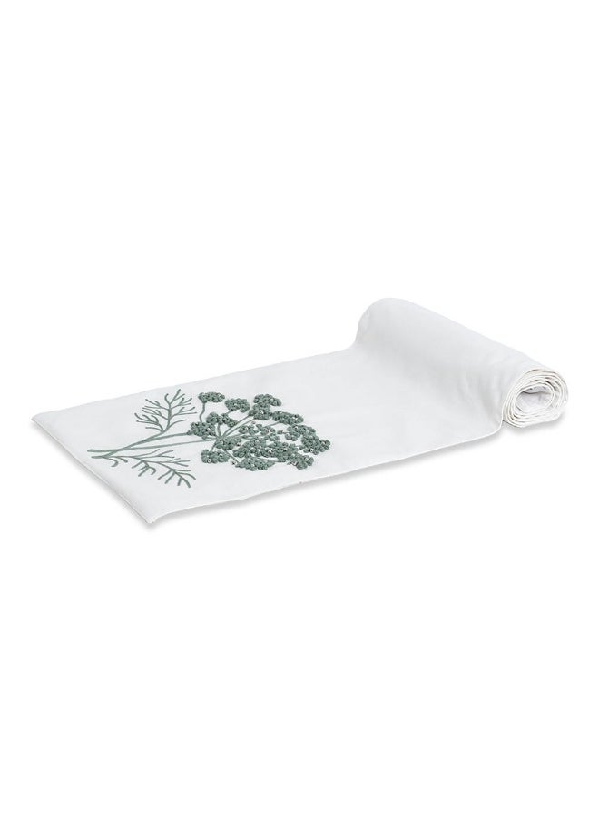 Tree Table Runner, White - 135X220 Cm