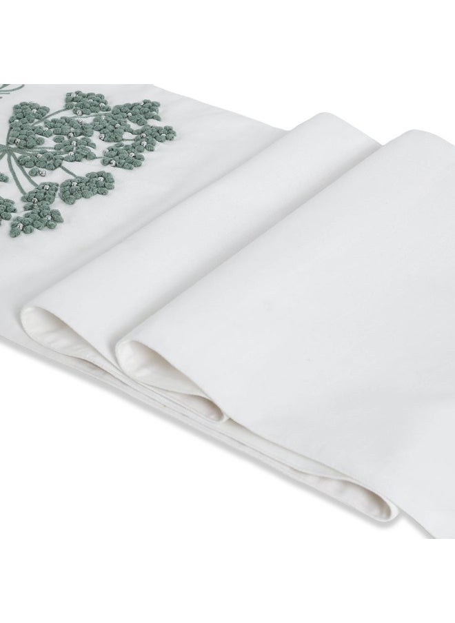 Tree Table Runner, White - 135X220 Cm