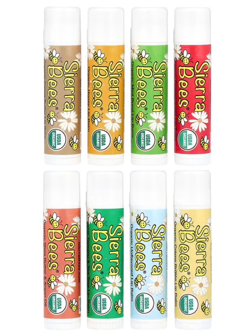 Sierra Bees, Organic Lip Balm Bulk Pack, 8 Pack, 0.15 oz (4.25 g) Each