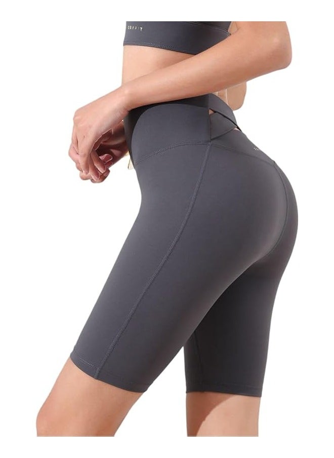 Women's Light Running Shorts High Waisted Gym Biker Compression