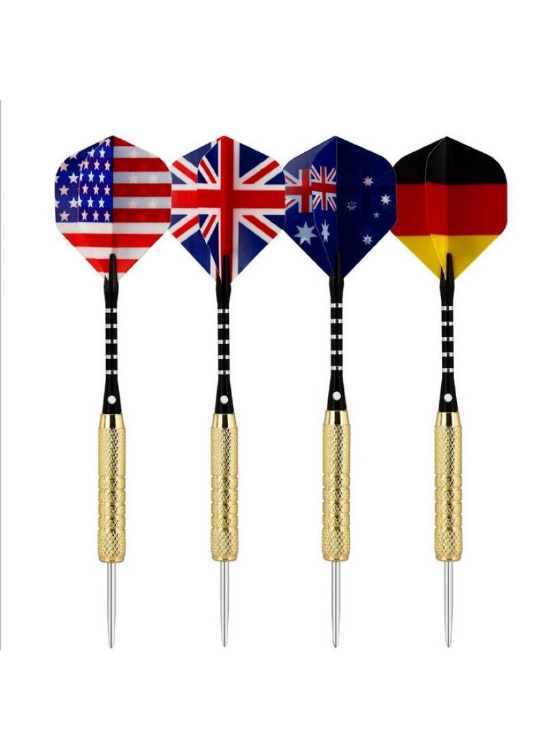 12-Piece Steel Tip Darts Professional Metal Darts Detachable Steel Darts