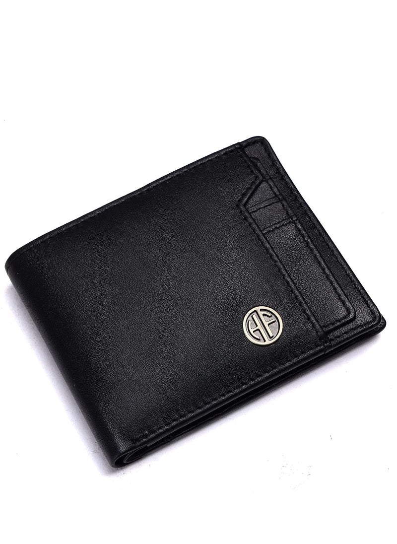 Men's RFID Protected Premium Leather Wallet (Black)