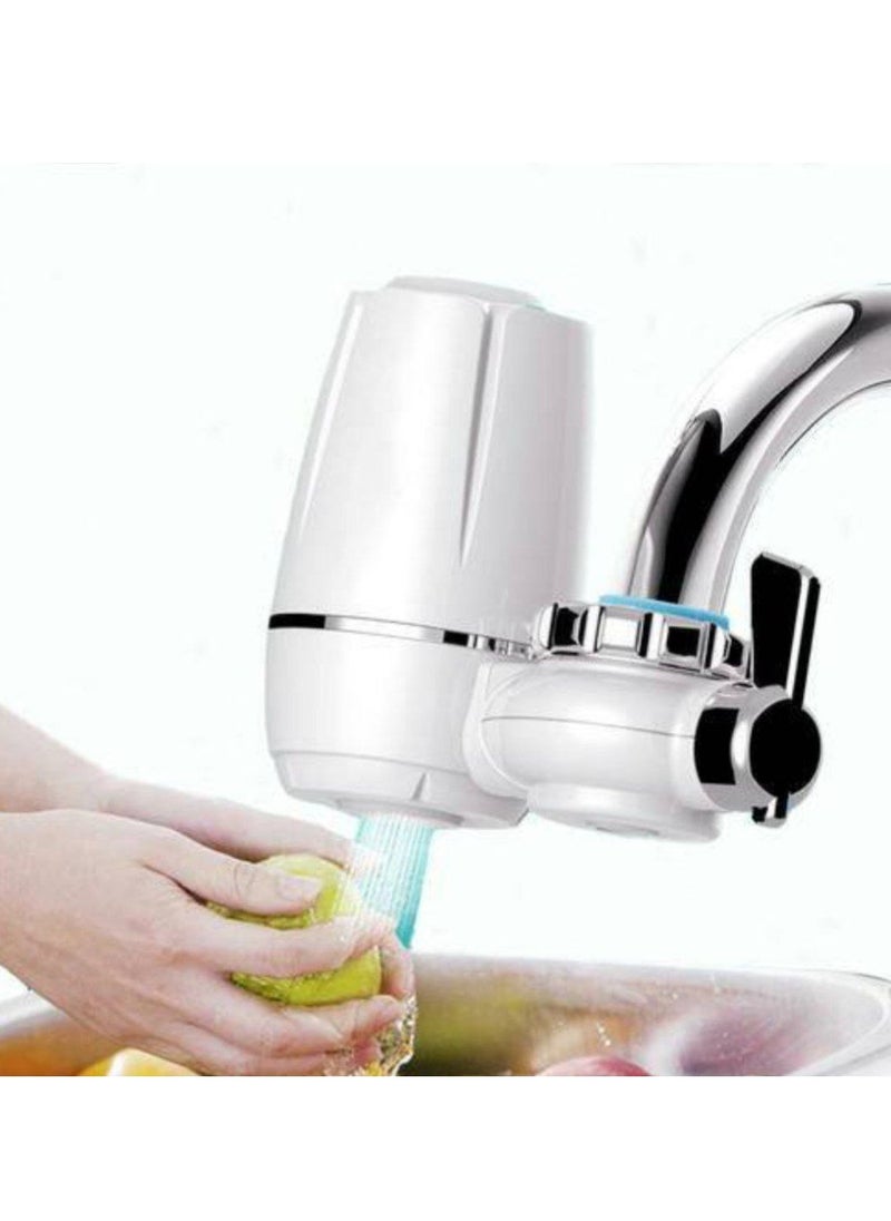 Filter Water System Filtration Water Faucet 7 Level Purification, Water Purifier, Tap Water Purifier Kitchen Faucet Washable Ceramic Percolator Mini Water Filter Rust Bacteria with 4 Replacement Filter