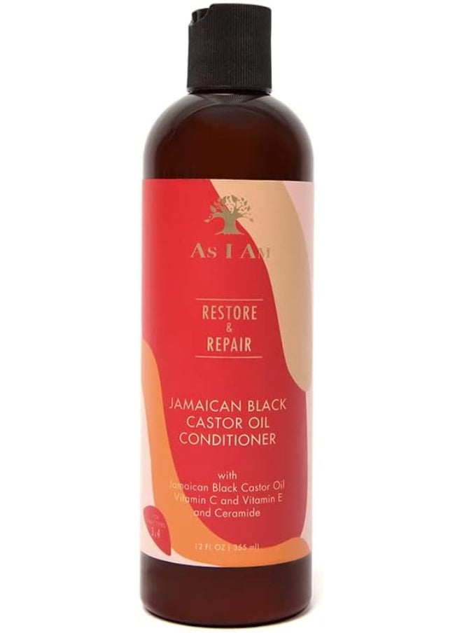 , Jamaican Black Castor Oil Conditioner, Restore & Repair, 12 Fl Oz (355 Ml)