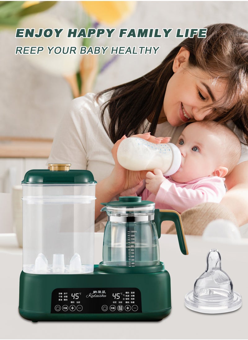 Baby Bottle Warmer for Breastmilk,Multifunctional Bottle Steamer and Dryer, Bottle Maker Formula Machine, Water Warmer for Baby Formula,Smart Temperature Control Auto Shut-Off BPA Free