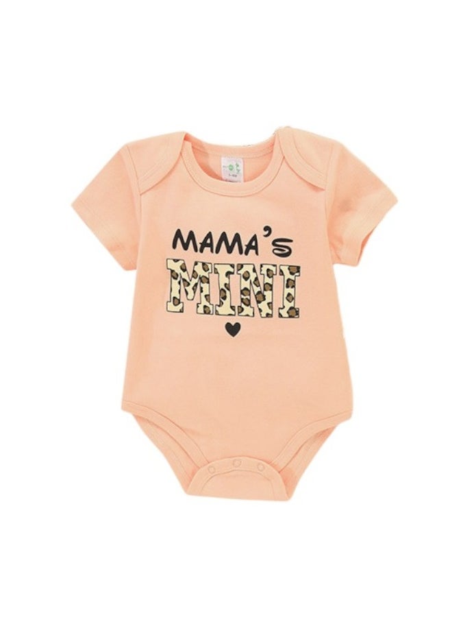 Bambimici 3-Piece Short Sleeve Leopard Print Bodysuit for Baby Girl