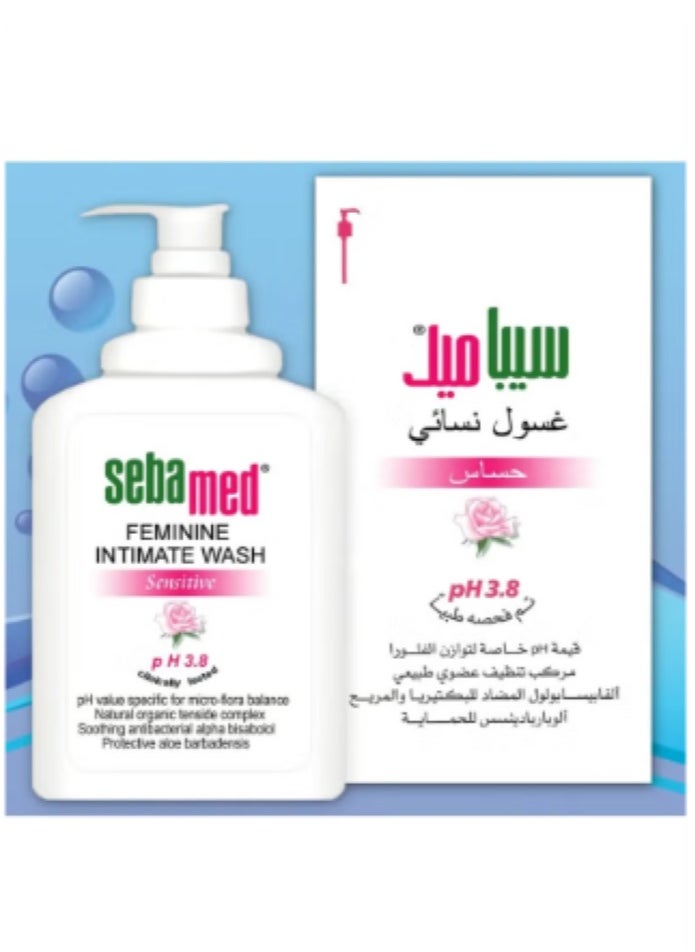 Feminine wash for sensitive areas, pH 3.8 200ml