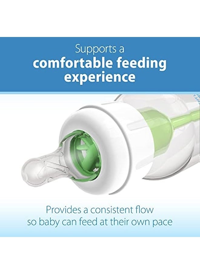 Natural Flow® Level 4 Narrow Baby Bottle Silicone, Fast Flow, 9m+, 100% Silicone Bottle, 6 Pack