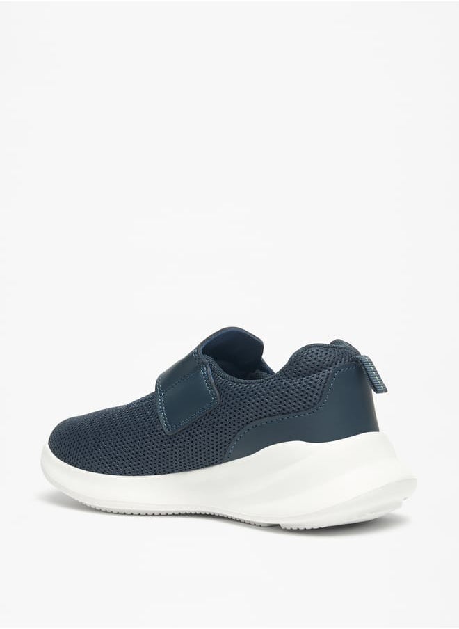 Boys Textured Sports Shoes with Hook and Loop Closure