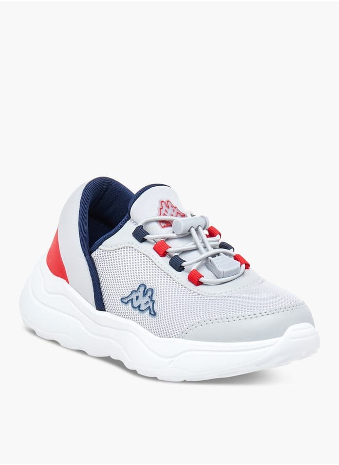 Boys Colourblock Sports Shoes with Adjustable Cord Lock Closure