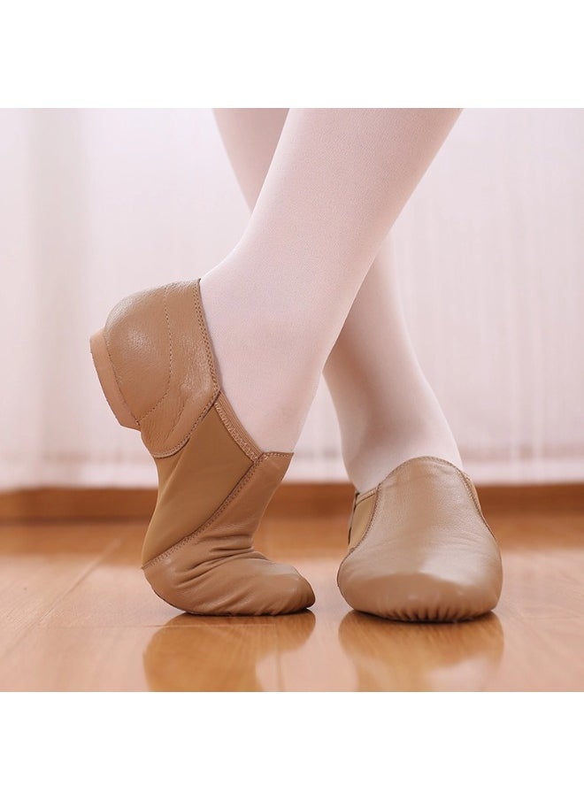 Ballet Shoes for Girls and Womens Leather Unisex Slip-On Dance Shoes