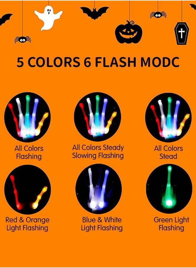 Led Gloves, Flashing Light Up Gloves, LED Light Glow Gloves Cool Fun Toys , Light-up Party, Costume Party Favors for Age 3-12 Kids Teens