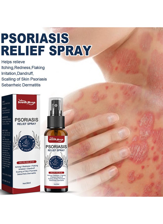 Psoriasis Relief Spray 30ML, All Natural Eczema Treatment, Psoriasis Treatment, Fast Relieve Itching And Redness, Skin Care Pain Itch Therapy Spray, Fast Relief Spray For Face And Body