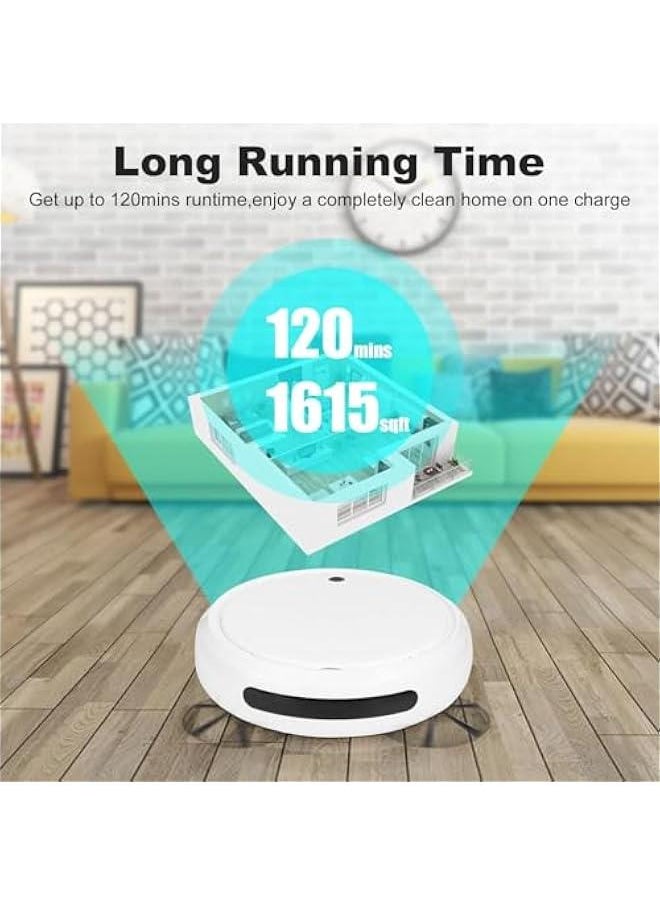 Robot Vacuum Cleaner,Intelligent Sweeping Robotic Vacuum with Mop for Pet Hair,Hard Floor,Tile,Smart Sweeping Mopping Robot Set Helper for Home Office