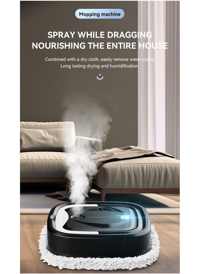 Dry and wet dual robot automatic charging, cleaning, and humidification mop black