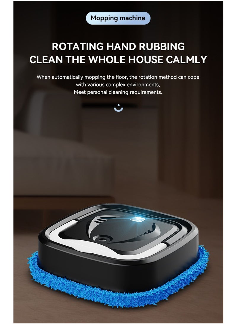 Dry and wet dual robot automatic charging, cleaning, and humidification mop black