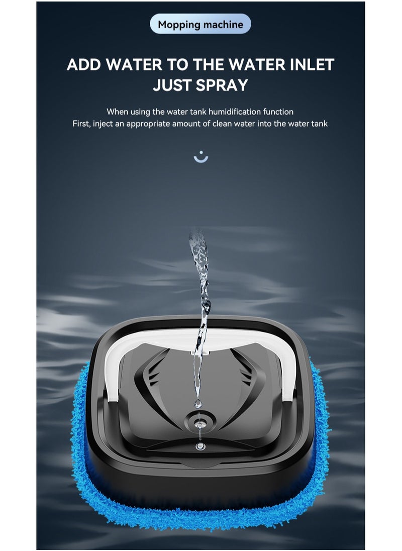Dry and wet dual robot automatic charging, cleaning, and humidification mop black