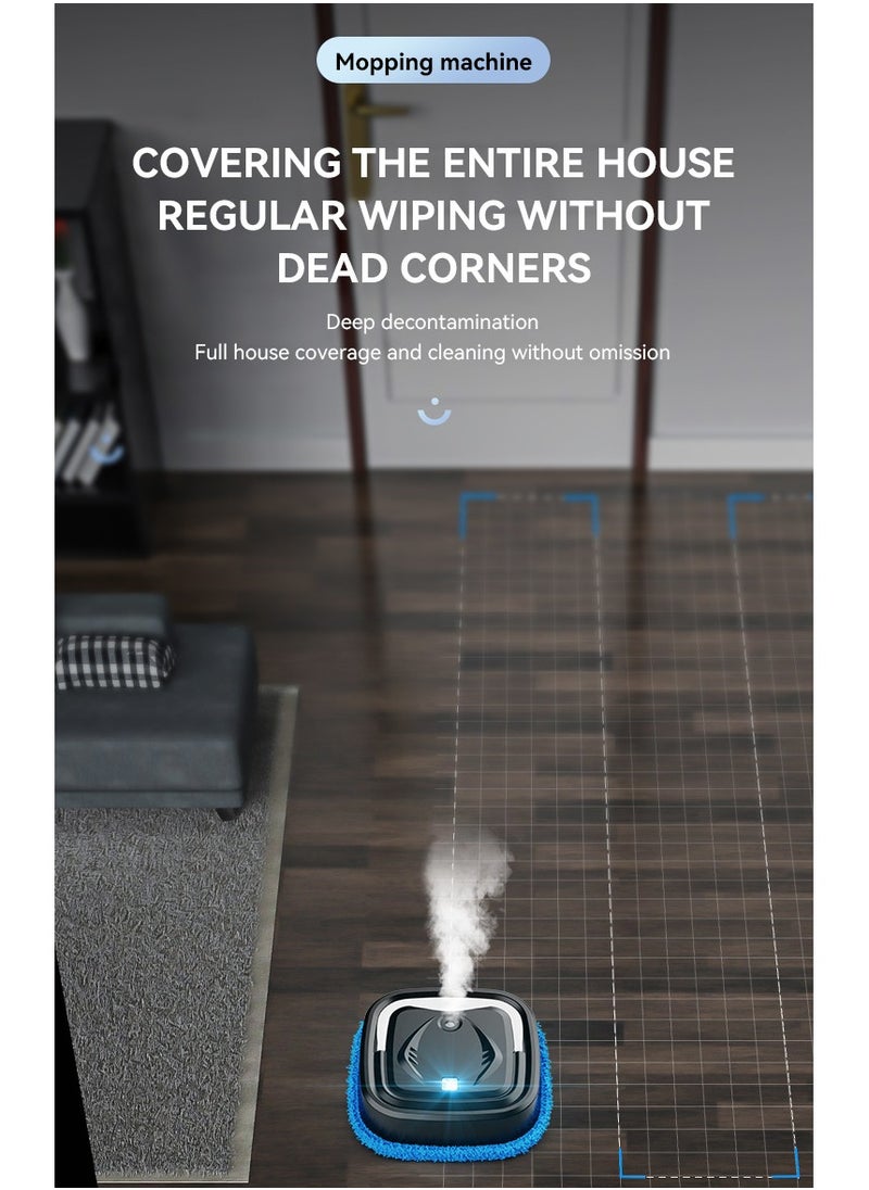 Dry and wet dual robot automatic charging, cleaning, and humidification mop black
