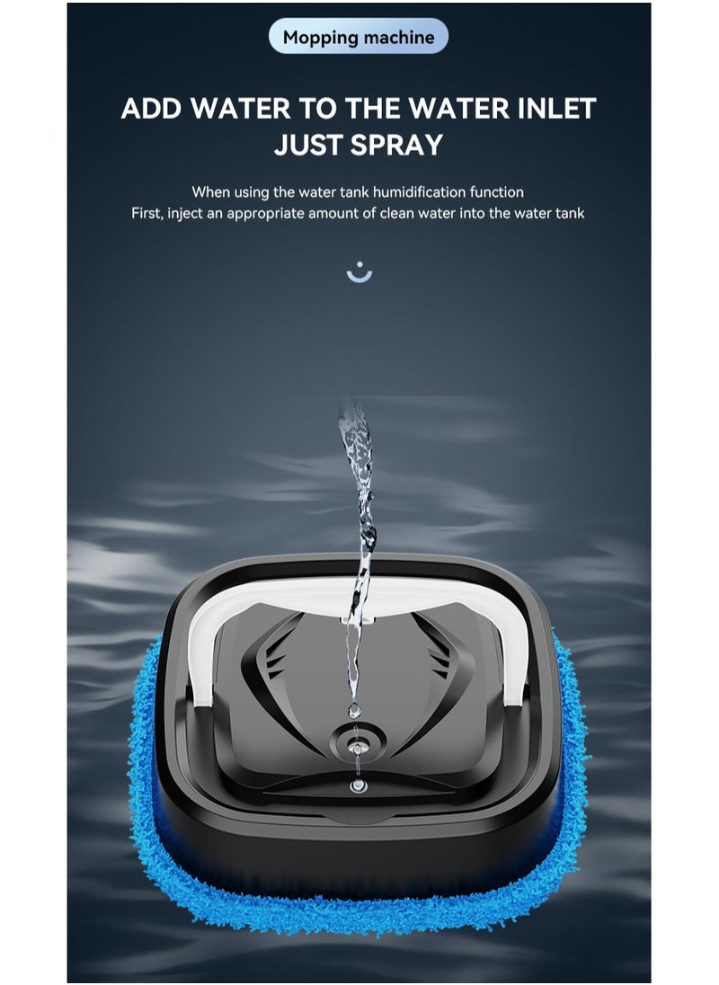 Dry and wet dual robot automatic charging, cleaning, and humidification mop black