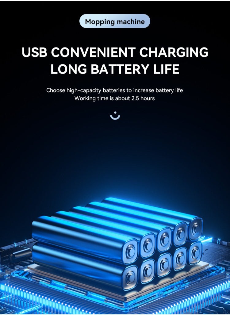 Dry and wet dual robot automatic charging, cleaning, and humidification mop black