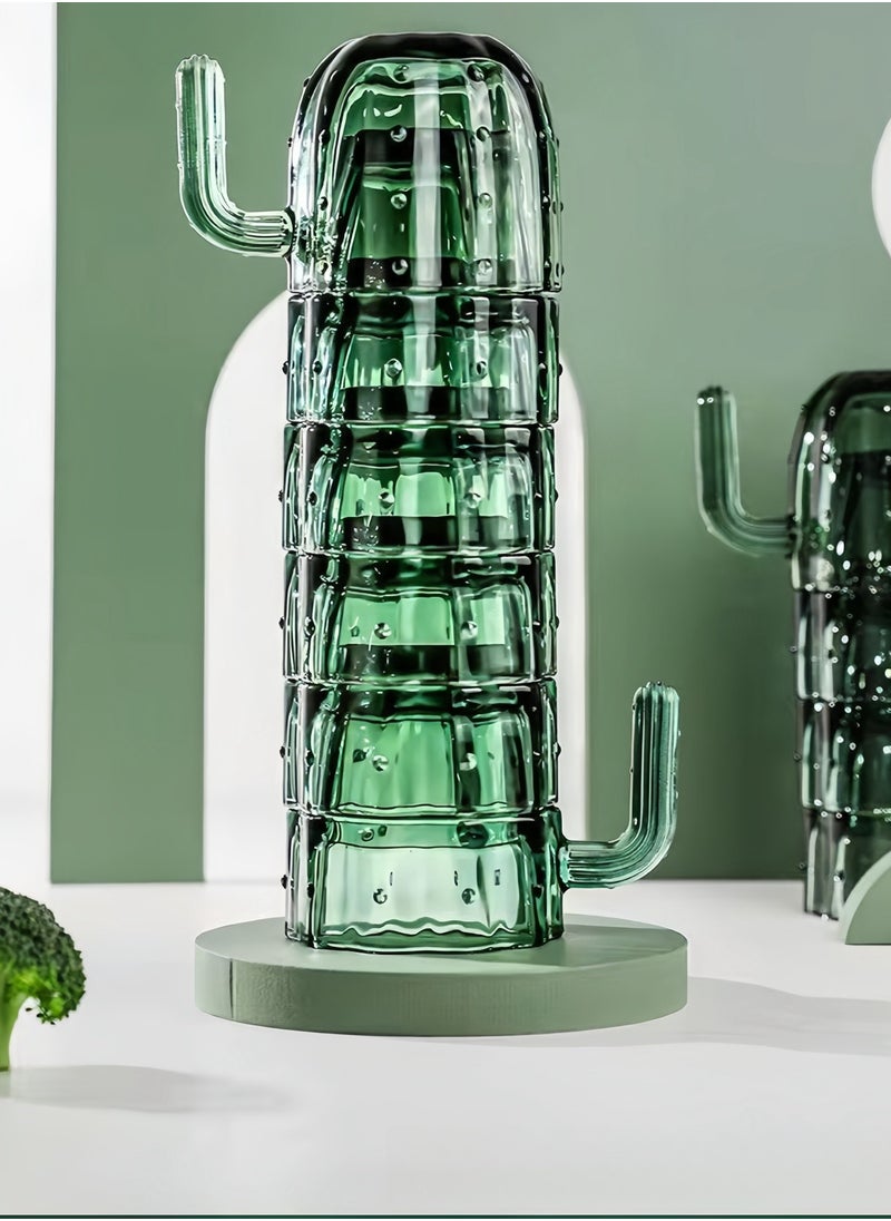 Cactus Glassware Set - Refreshing Green for All Seasons