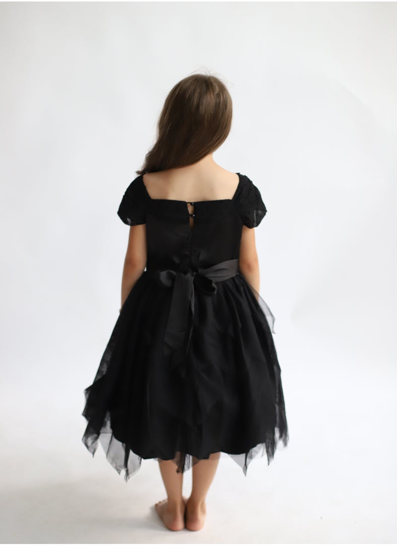 Black Fairy Knee Length Dress