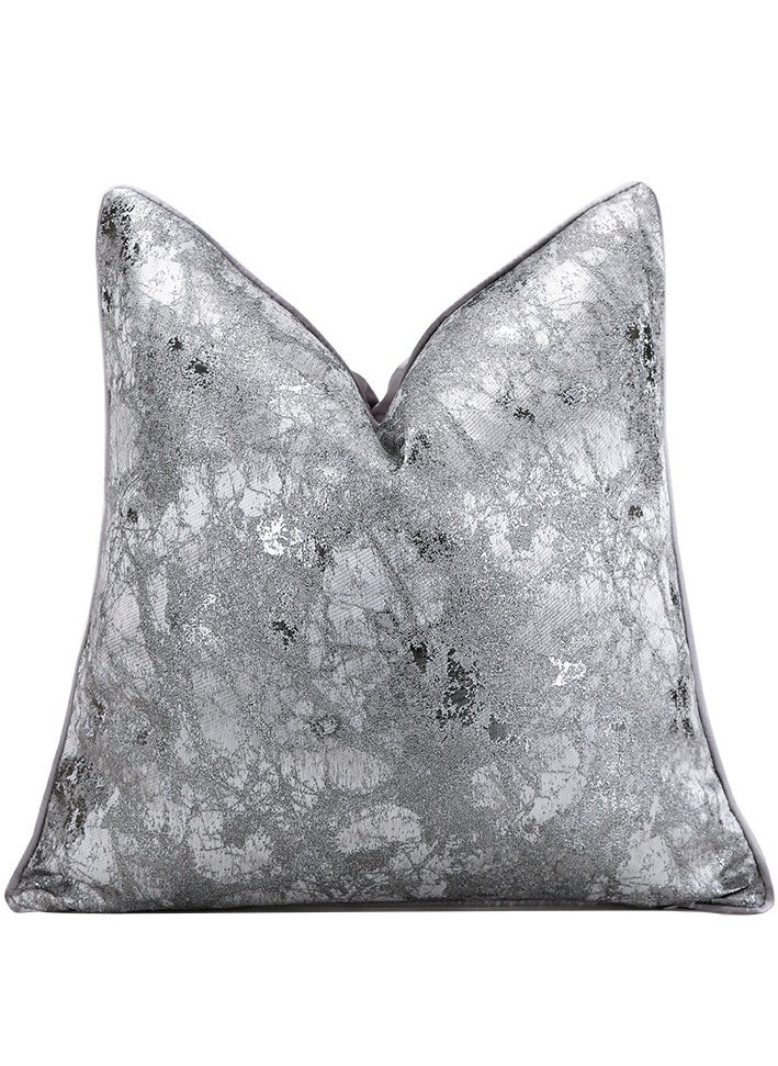 Marble Patterned Gold Silver Light Luxury Jacquard Decorative Pillow Without Core