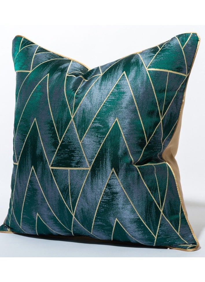 Dark Green Pillows Living Room Sofas Square High-end Cushions Model Rooms Hotel Pillows Modern Simple Light Luxury Pillowcases