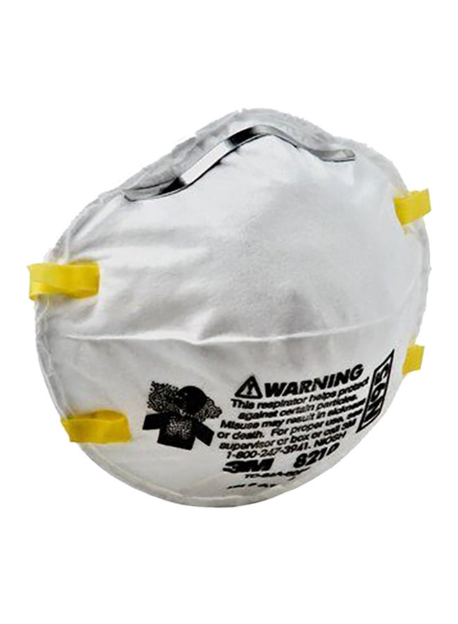 20-Piece 8210, N95 Particulate Respirator Set White