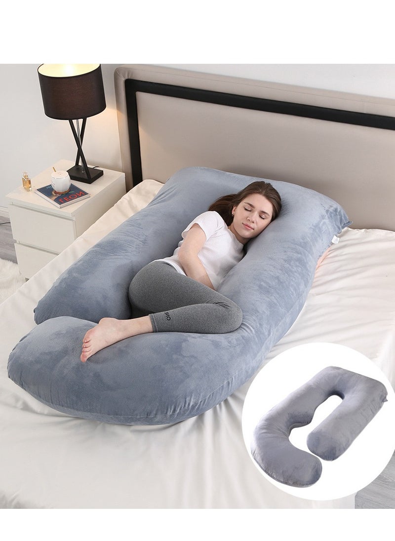 Pregnancy Must Haves Pregnancy Pillow U-Shaped Full Body Maternity Support Pillow for Pregnant Women with Replaceable and Washable Velvet Cover Size 57