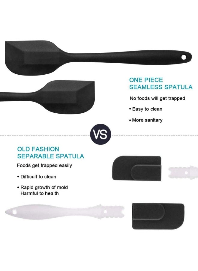 6-Piece Silicone Spatula Set Black ‎29.9x18.9x11cm