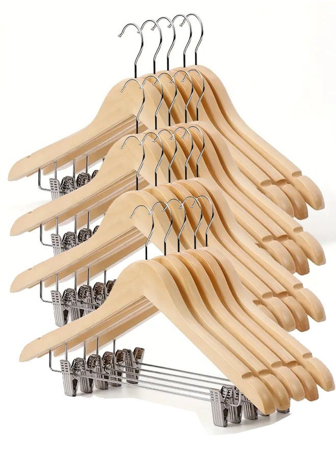 Pack of 20 Suit and Pants Rack with Shoulder Notches Hangers