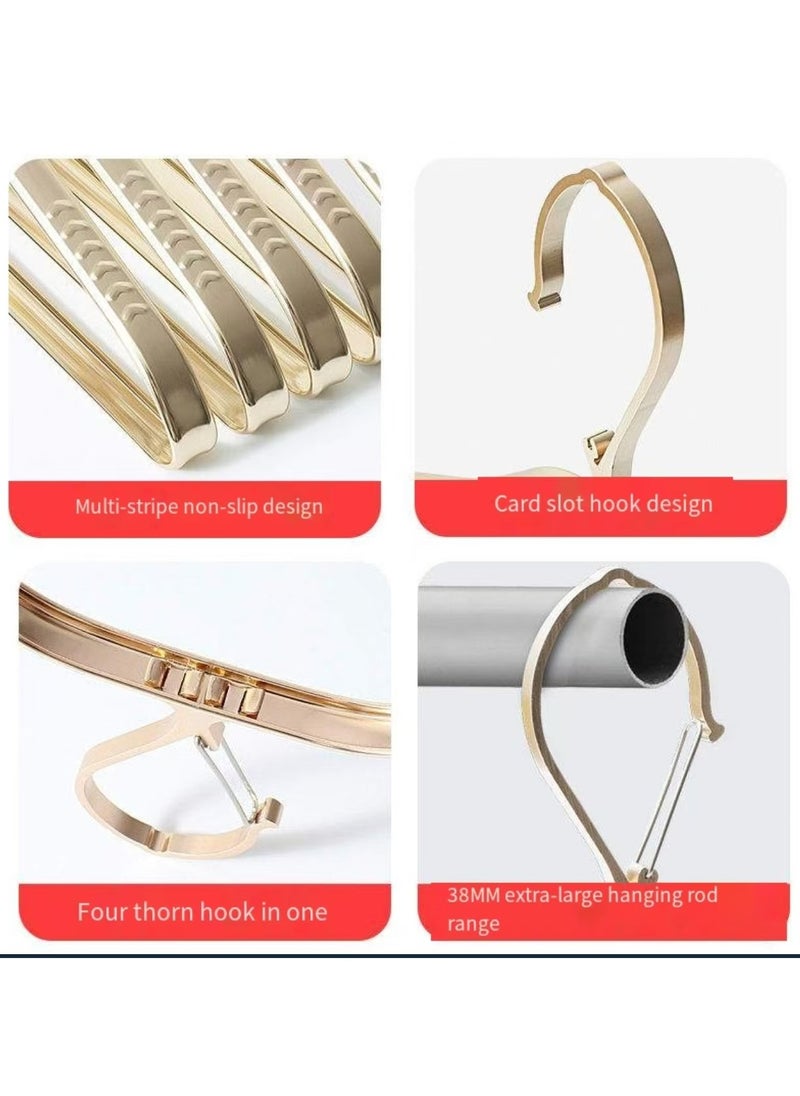 Aluminum alloy windproof clothes hanger, indoor balcony, semi-circular, seamless clothes hanger, 5 pieces