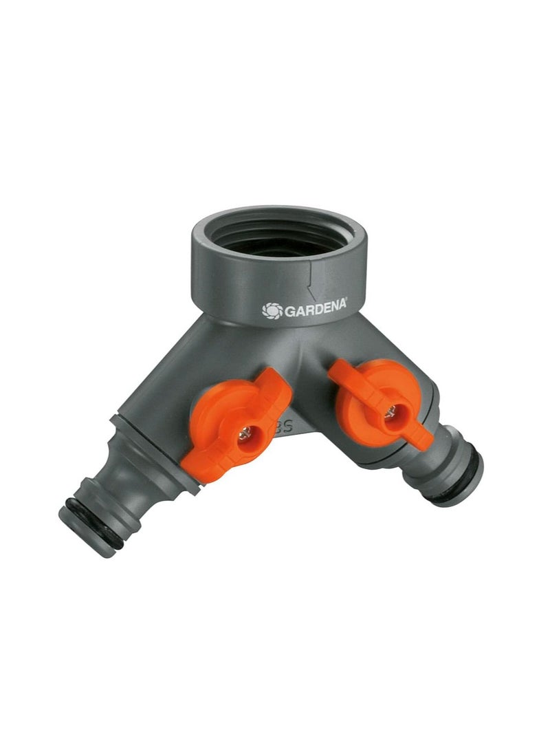 Gardena Twin-Tap Y Connector (86.4 cm, Gray/Orange)