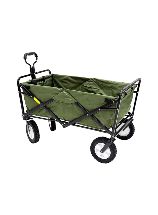 Folding Camping Multi-Function Outdoor Wagon Shopping Cart Green/Black