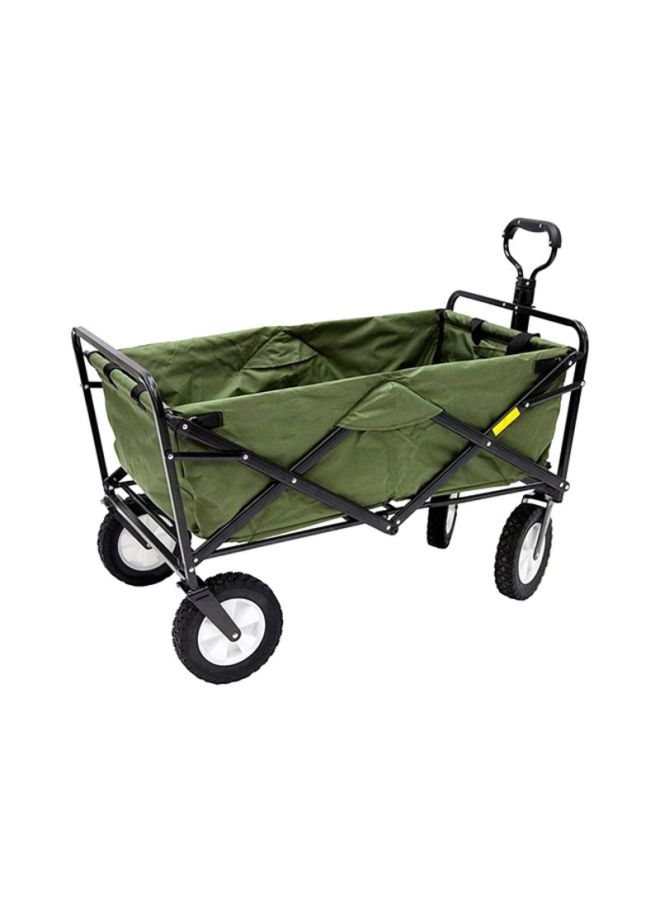 Folding Camping Multi-Function Outdoor Wagon Shopping Cart Green/Black