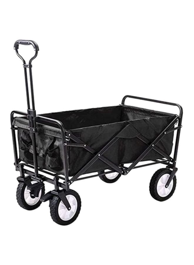 4-Wheels Foldable Outdoor Cart Black 81x57x48cm