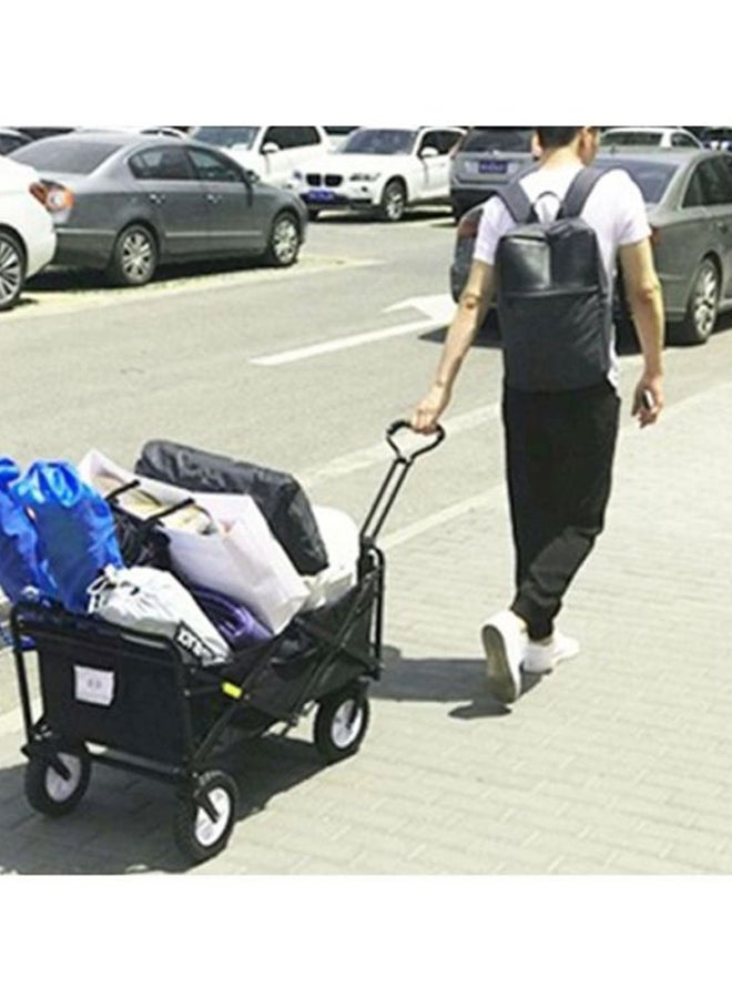 4-Wheels Foldable Outdoor Cart Black 81x57x48cm