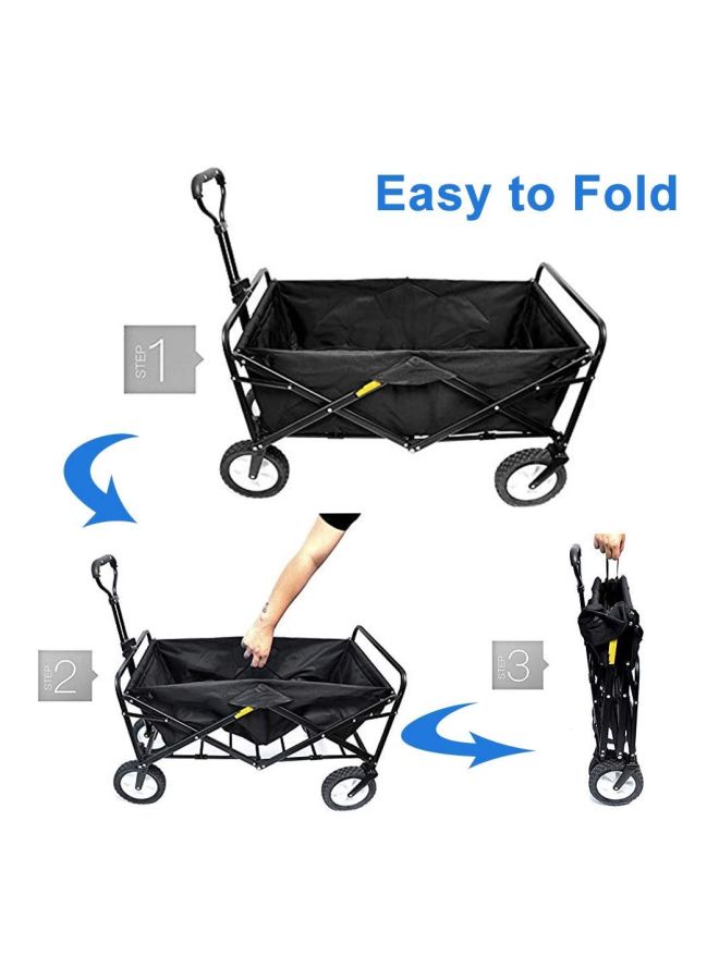 Folding Garden Cart Black 90x50x59centimeter