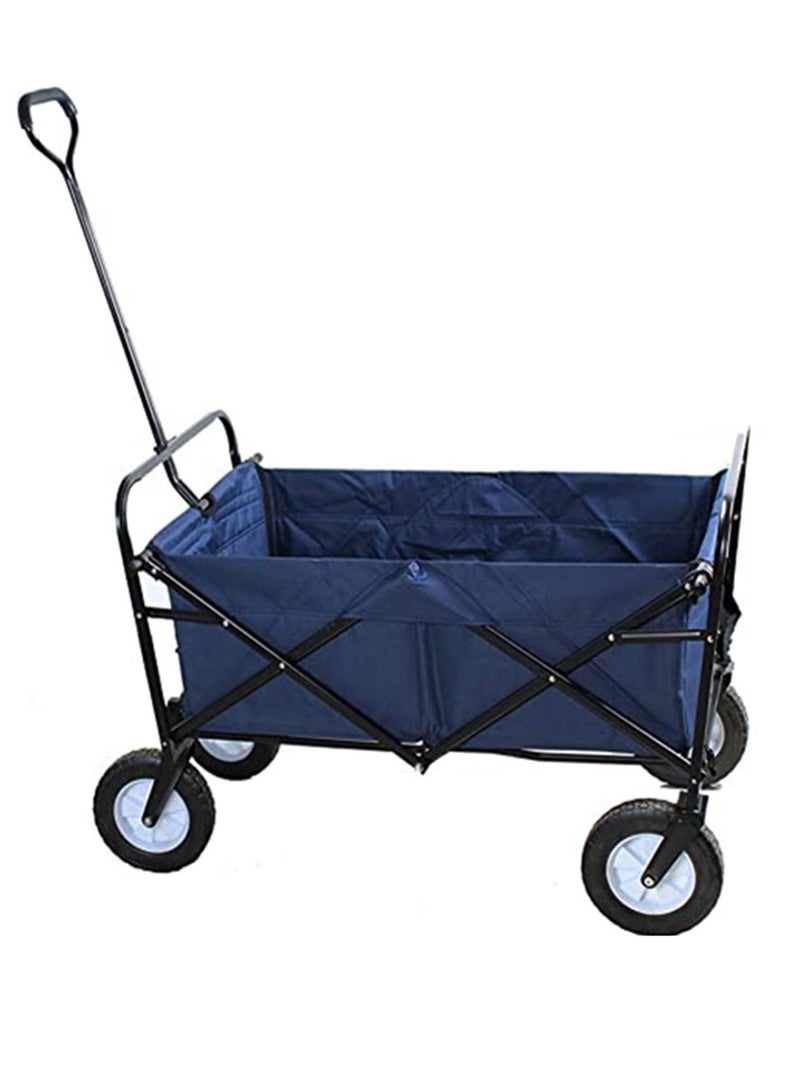 Foldable Heavy Duty Garden Cart Blue/Black