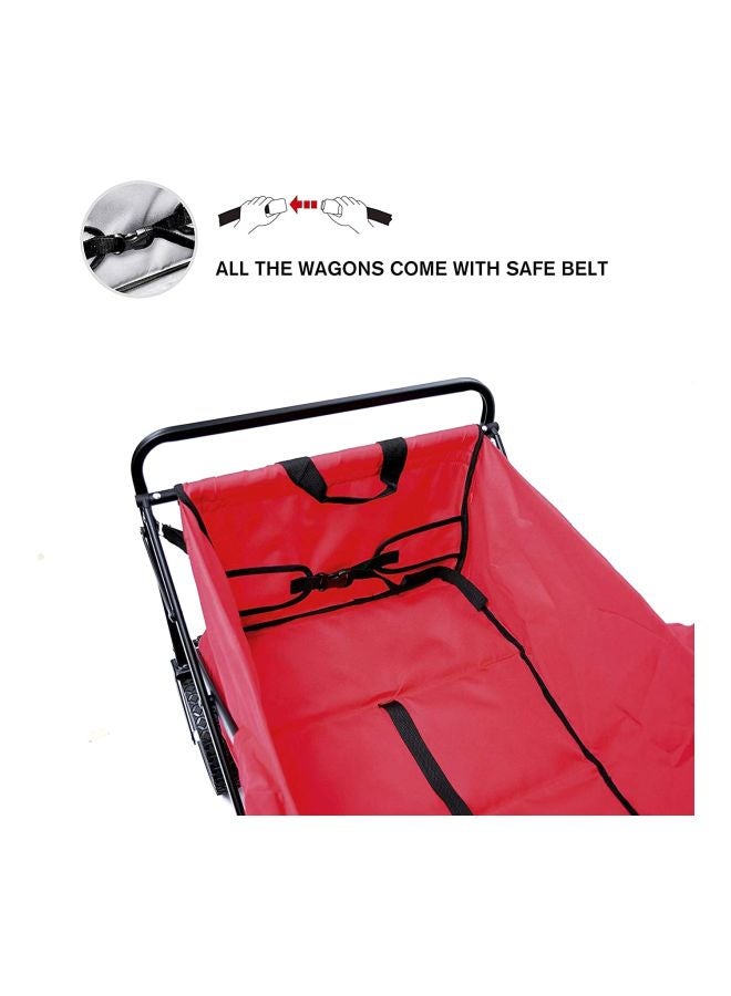 Foldable Heavy Duty Outdoor Cart Trolley Red/Black/White 90x50cm