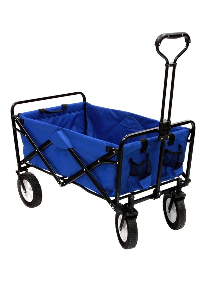 Foldable Rotary Handle Camping Cart Blue/Black 76x50x20centimeter