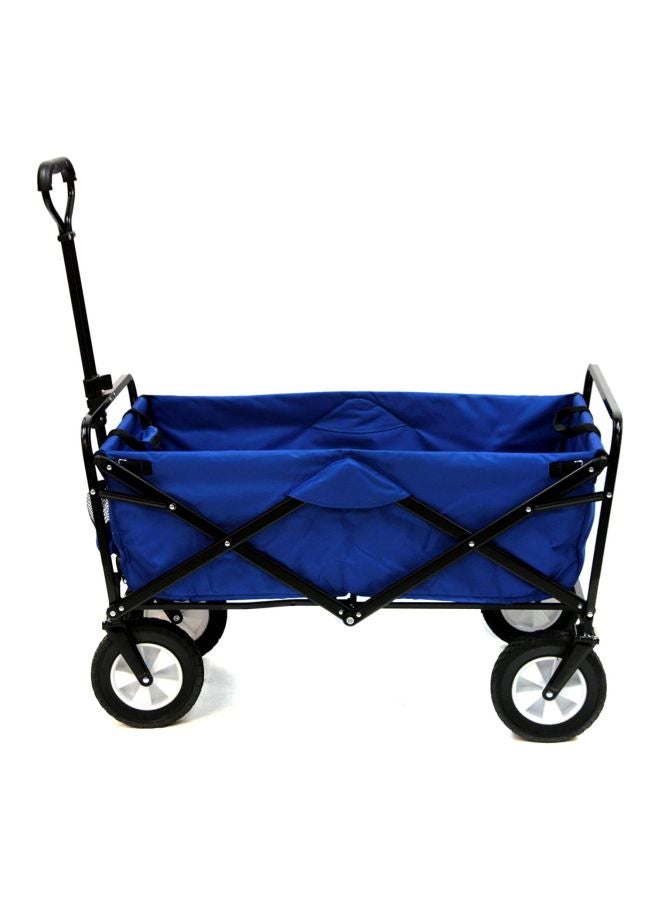 Foldable Rotary Handle Camping Cart Blue/Black 76x50x20centimeter