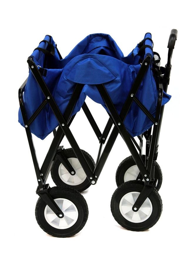 Foldable Rotary Handle Camping Cart Blue/Black 76x50x20centimeter