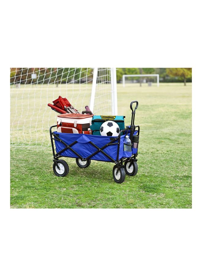 Foldable Rotary Handle Camping Cart Blue/Black 76x50x20centimeter