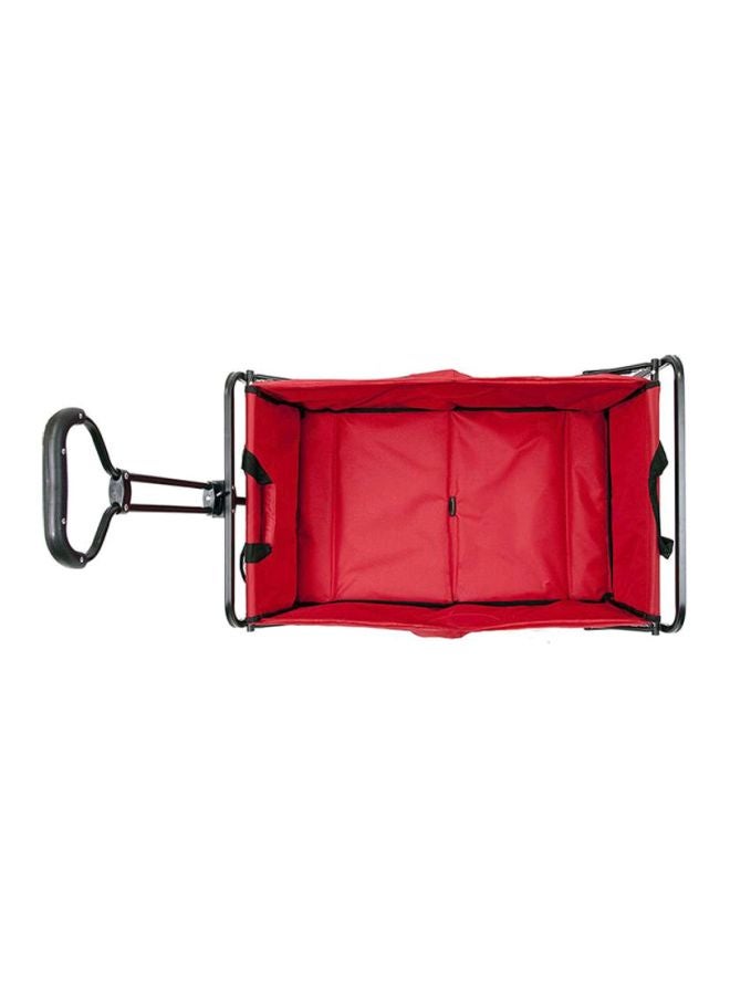 Adjustable Handle Shopping Cart Red/Black 73x50x40cm