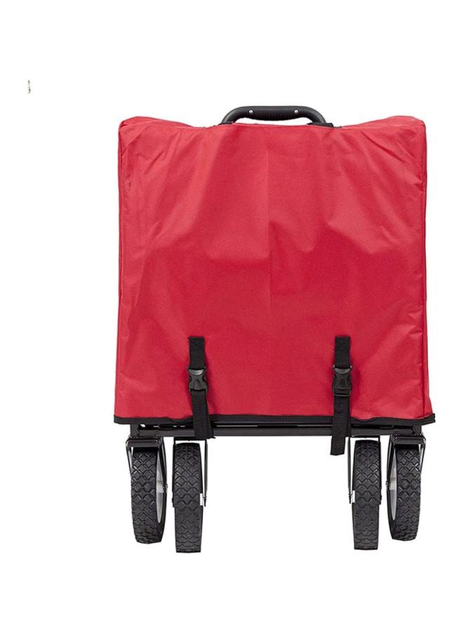 Adjustable Handle Shopping Cart Red/Black 73x50x40cm