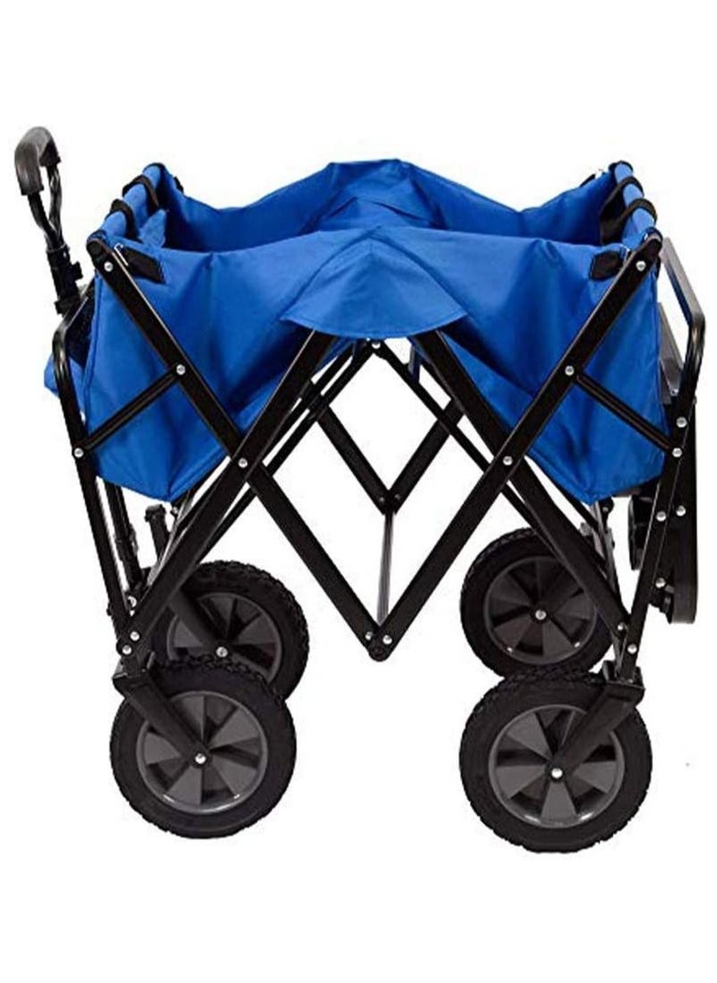 Collapsible Folding Outdoor Utility Wagon-Blue