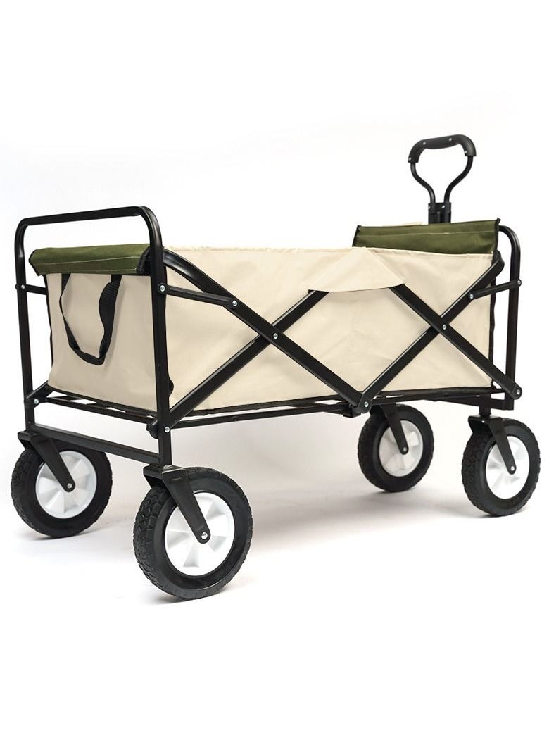 Outdoor Picnic Camping Folding Trolley, Camp Cart, Portable Trolley Cargo Trailer